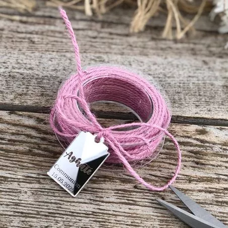 Ficelle corde jute Rose 10m