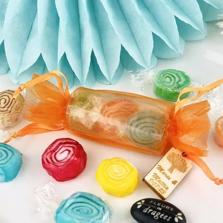 Sachet Bonbon organza Orange (12pcs)