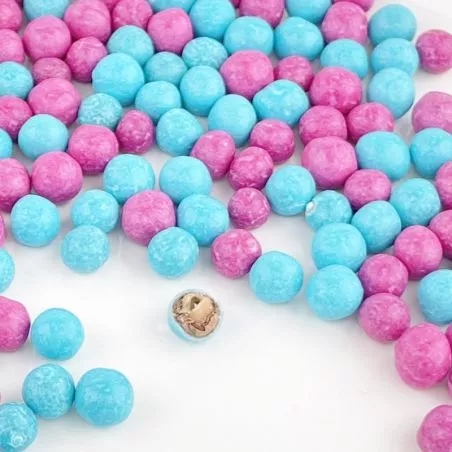 Perle au chocolat Mix Turquoise/Fuchsia - 500gr